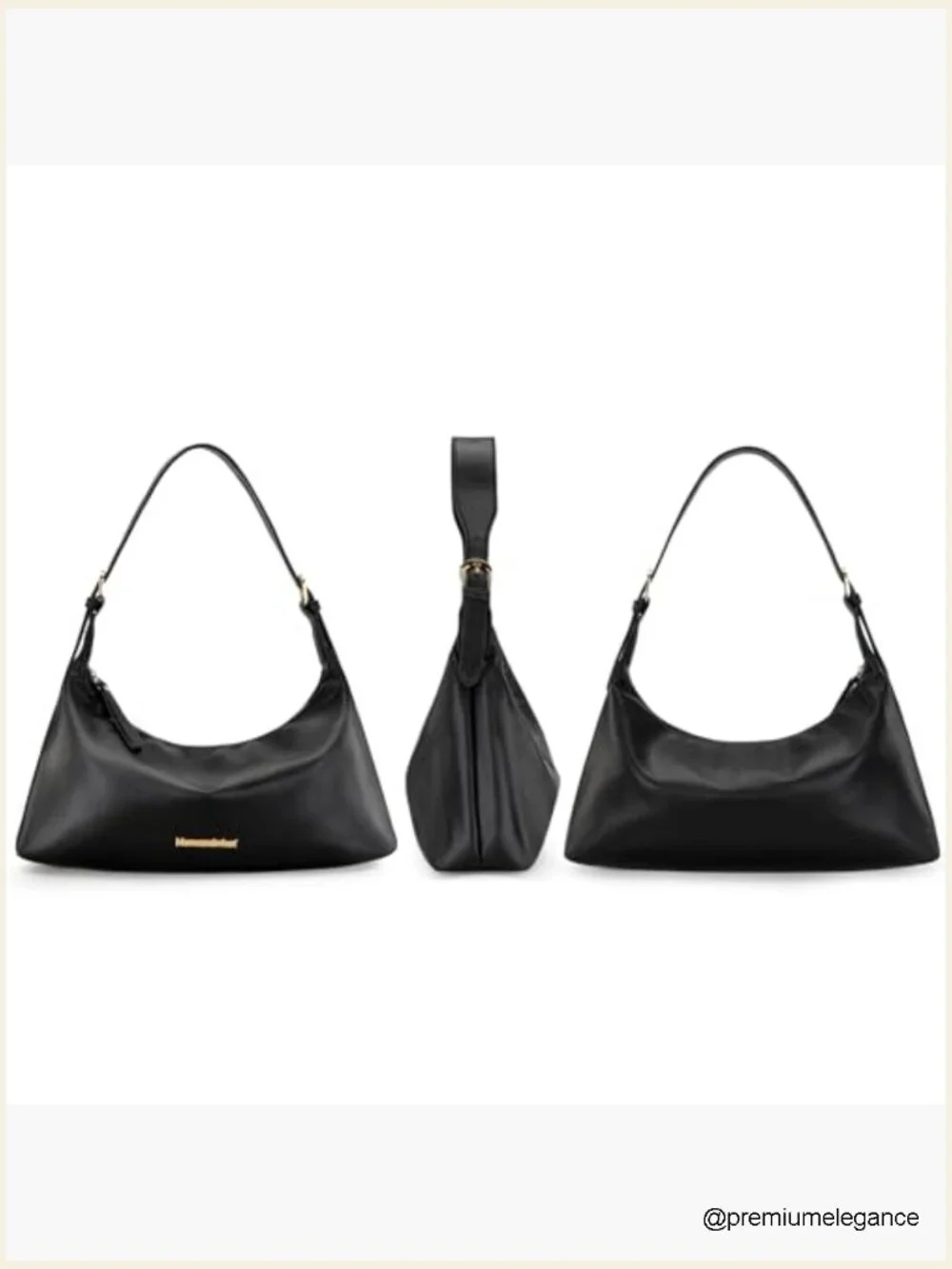 Medium Crescent Hobo Bag Vegan Leather Crossbody Purse Shoulder Bag